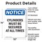 Signmission Cylinders Must Be Secured At All Times, 10 in W x Rectangle, Aluminum OS-2PACK-NS-A-1014-V-15388 - alternate 6